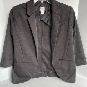 Lauren Conrad cropped 3/4 sleeve open front knit jacket size 2